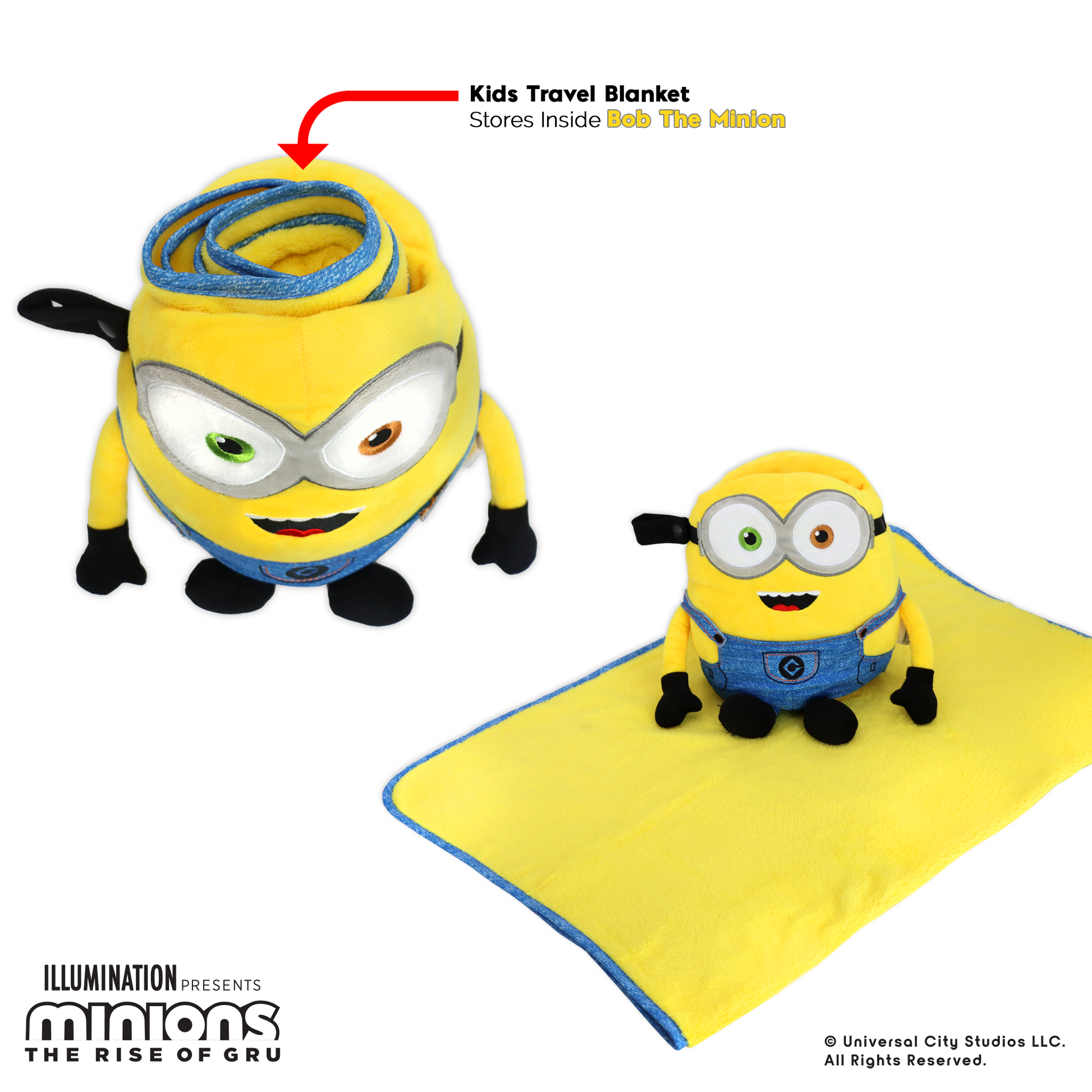 minion schlafsack Roamwild Universal Despicable Me Bob Minions Kids Travel Pillow
