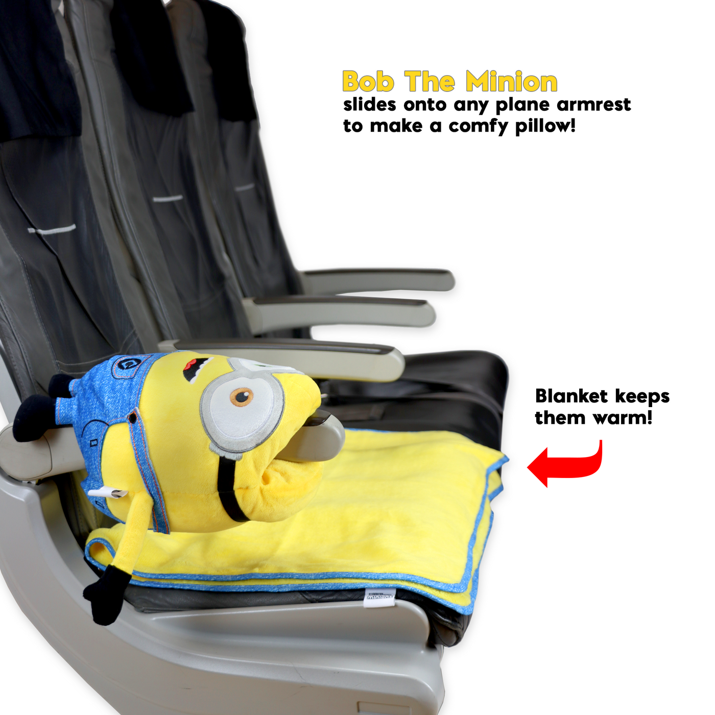Roamwild Universal Despicable Me Bob Minions Kids Travel Pillow