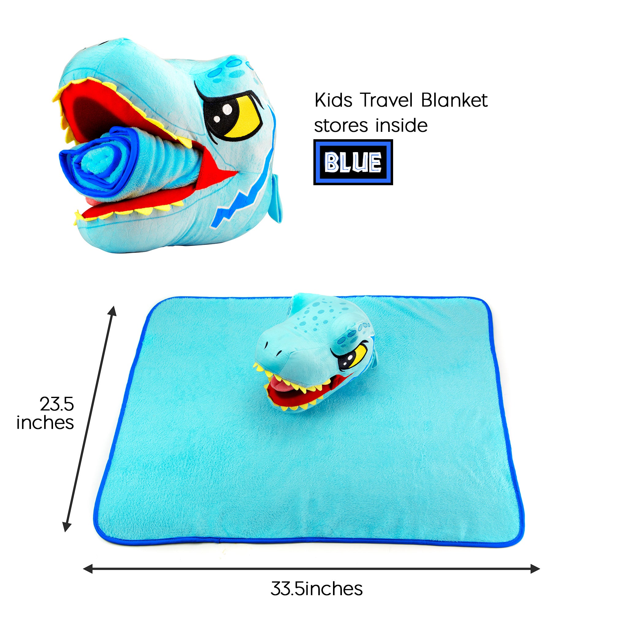 Jurassic World  Kids Travel Pillow (Blue Raptor)