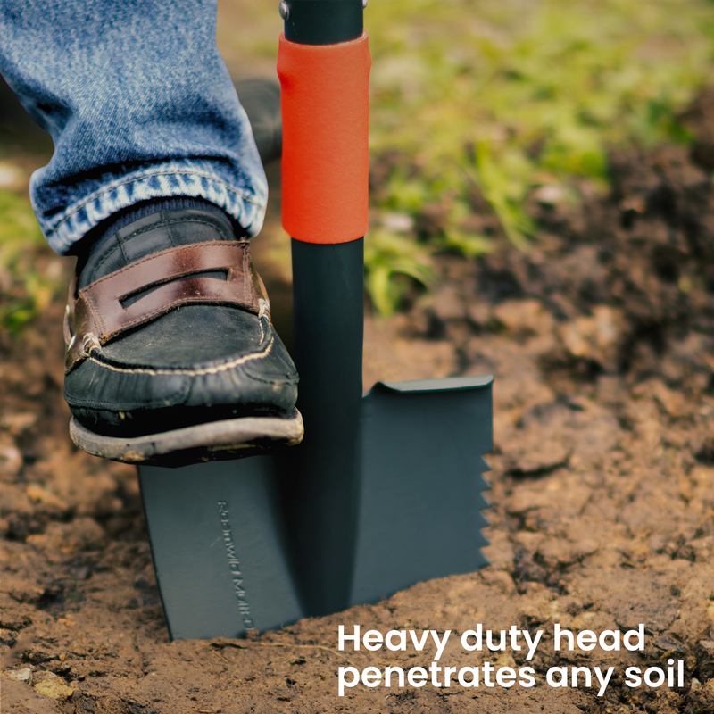Multi-Digger Spade ArrowPoint head penetrating compacted soil